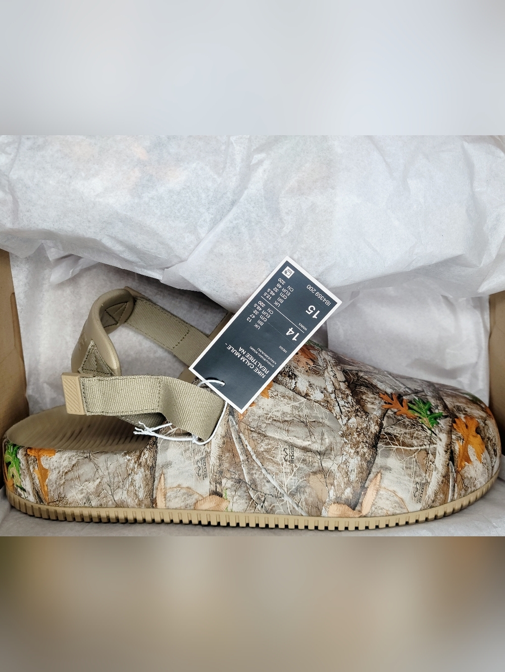 Nike Calm Mule x Realtree 'Edge Camo' Sz 14 Men NIB